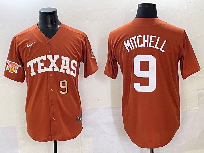Men 2025 Texas Longhorns #9 Mitchell Brown Joint Name Nike NCAA Jersey style 2